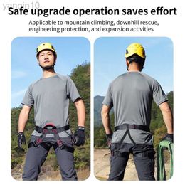 Rock Protection Half Body Safety Harness Waist Support Belt Polyester Climbing Safety Belt HKD230810