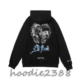 Crowe Scroll Cross Horseshoe Tide 100 cotton hooded cardigan hoodie Designer hoodies, luxury tops S M L XL
