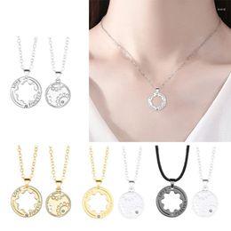 Pendant Necklaces Time Gear Necklace Punk Style Love Forever Clavicle Memories Couple Lover's Present