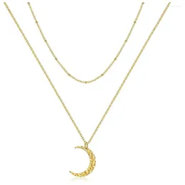 Choker ZMZY Thin Love Chains Stainless Steel Jewellery Moon Pendant Cross Necklace For Women Trendy Party Fashion Female Gift