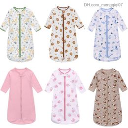 Pyjamas Baby sleeping bag 0-18 months long sleep baby one piece Pyjamas cartoon sleeping bag anti kick blanket Z230811