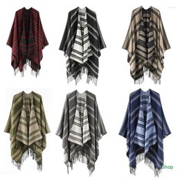 Scarves L5YC Women Open Front Long Shawl Winter Thick Warm Knit Large Scarf