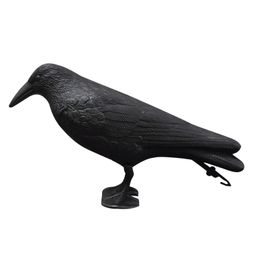 Decorative Objects Figurines Simulation Black Raven Bird Crow Natural Prop Scary Pest Repellent Control Repellent Raven Decoration Party Supplies 230809