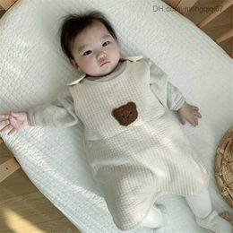 Pyjamas Korean Baby Sleeping Bag Bear Baby Sleeping Bag Newborn Bodysuit Infant Clothing Newborn Z230810