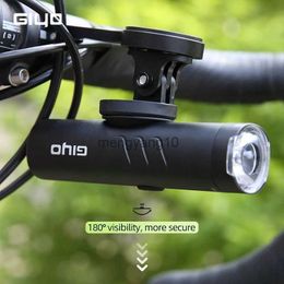 Bike Lights GIYO Bicycle Front Light 5 Modes Power Bank Function IP66 Waterproof USB Rechargeable With Mount Cycling Headlight Flashligh HKD230810
