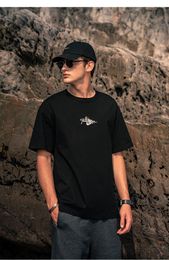 Men's T Shirts Y1490 Summer Students Creative National Tide Loose Printed Short-sleeved T-shirt