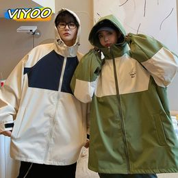 Mens Jackets Oversized y2k Sports Techwear Navy Green Varsity Jacket Japanese With Hooed Baseball Bomber Sweatshirts fall 230810