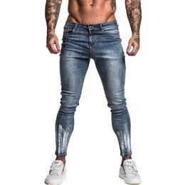 Mens Jeans GINGTTO for Men Slim Fit Super Skinny For Street Wear Hip Hop Ankle Length Tight Cut Closely To Body Big Size St 230809