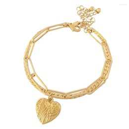 Charm Bracelets Punk Heart Bangles Vintage Pendant For Women Jewellery Friendship Gifts Party