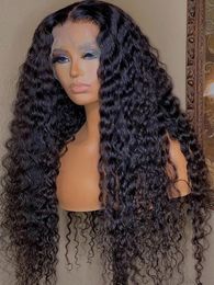 コスプレウィッグ13x4ディープウェーブ前面ウィッグブラジルの巻き毛の女性のための人間の髪のウィグ