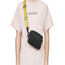 Brand New 2020 Brand MINI Men off Yellow canvas belt white Shoulder Bag pu chest bag waist bags multi purpose satchel Shoulder Bag2660