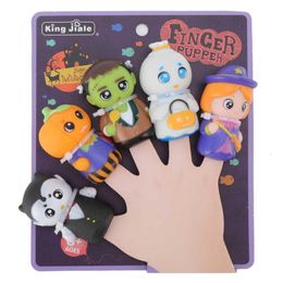 Puppets 5pcs Halloween Finger Conte Cartoon Forme for Party School Children Gifts 230810