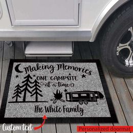 Custom Making Memories Camping Doormat - Personalised Custom Rubber Door Mat - A Rv Motorhome Camper HKD230809