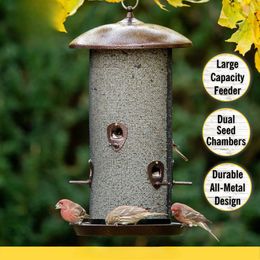 Garden Decorations Birds Giant Combo Screen Bird Feeder Finch 10lb Capacity Brown 230810