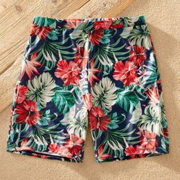 Family Matching Outfits New Summer Family Matching Outfits Ruffle-Sleeve Floral Print Swimsuits Mom Girl Boys Swimwear For Beach