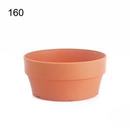 Planters Pots Pot tanaman bulat/nampan dengan lubang drainase Pot imitasi/piring perlengkapan berkebun untuk tanaman bunga kaktus Bonsai