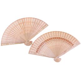 Chinese Style Products 1PCS Original Wooden Hand Flower Bamboo Pocket Fan Decoracion Fiestas Chinese Folding Fan For Home Decor