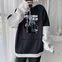 Men's Hoodies 2023 Manga BLEACH Aizen Sousuke Harajuku Autumn Long Sleeves Fleece Soft Hooded Pullover Men Women Patchwork Sweatshirts