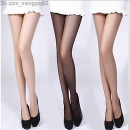 Socks Hosiery Women's silk tight fitting nylon breathable high waisted pantyhose underwear seamless sexy fish net women's hose elastic stockings Z230810