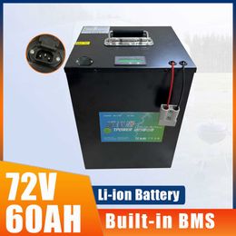 72V 60Ah Li-ion With Bluetooth 3500W 5000W Lithium Polymer Battery for Electric wheelchair Tricycle Motorcycle Electric Scooter