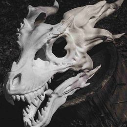 New Dragon Mask Movable Jaw Dino Mask Moving Jaw Dinosaur Decor Mask For Halloween Party Cosplay Mask Decoration HKD230810