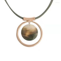 Pendant Necklaces Natural Mother Of Pearl Shell Big Round Sea Charm Necklace Jewellery For Women