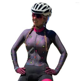 Racing Sets Long Sleeve Black Cycling Clothing Drop Suppliers To Brazil Women's Mountain Bike Jumpsuit