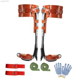 Rock Protection Tree Climbing Tool Set Non Slip with Belt Steel Pole Climbing Spikes for Rock Climbing Fruit Picking Camping Accessories HKD230810
