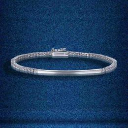 Charm Bracelets TKJ New in 20CM Women's Tennis Bracelets 925 Silver Simple Fashion AAA+ Cubic Zirconia Bangles Jewellery For Gifts