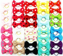 Dog Apparel 10PCS Handmade Cute Pet Bow Loverly Bowknot Ties For Puppy Dogs Accessories With Rubber Bands Headwear Grooming