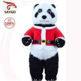 Inflatable Panda Costumes Party Plush Halloween Cartoon Costume for Adult Disfraz de Christmas Mascot Funny Dress