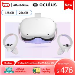 VR Glasses Oculus Quest 2 VR Glasses All-In-One Gaming Premium Display Immersive Entertainment 3D Cinematic Sound 128GB 256GB Game Control 230809