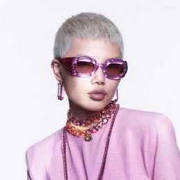 Sunglasses 2023 Y2K Fashion Unique Color Square Women Men Brand Vintage Punk Sun Glasses Female Funny Party Shades Oculos