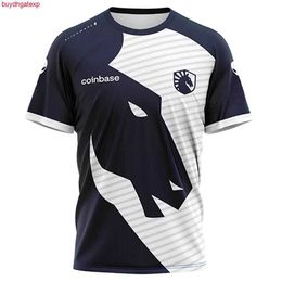 2023 Team Esports Men's and Women's T-shirts Liquid Newest Jersey Game Uniform Fans Custom Id Tops Summer Mesh Breathable Short Sleeve Tees Boys