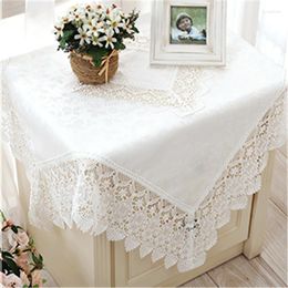 Table Cloth Jacquard Manteles Bordados Wedding Home Decorating Embroidered Lace Fabric Round Tablecloth Cover