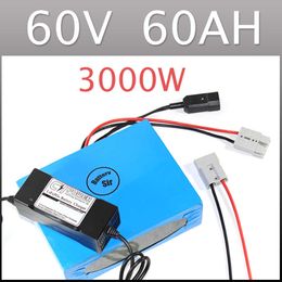 60V 60AH li ion battery super power electric bike battery 3000W lithium ion battery pack 60v lipo battery akku