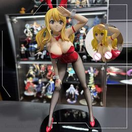 40CM FREEing B-style Anime Bunny Girl Figure Fairy Tail Lucy Heartfilia 1/4 PVC Action Figure Adult Collection model doll gifts T230810