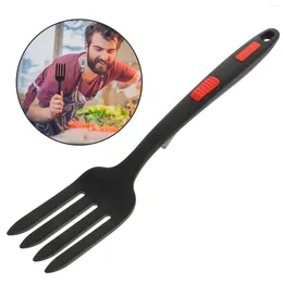 Dinnerware Sets Spaghetti Fork Wear-resistant Dinner Ergonomic Silicone Bbq Tools Kitchen Salad Convenient Accessory Home Large