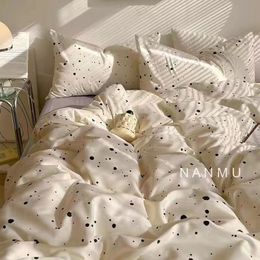 Bedding sets Duvet Cover Black Dots Sheep Set Twin Full Flower Quilt 220x240 High Quality Skin Friendly Fabric Bed 230809
