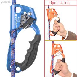 Rock Protection Rock Climbing Mountaineering Arborist Hand Ascender Rappelling Gear Device Clamp Equipment for 8-12mm Rope HKD230810