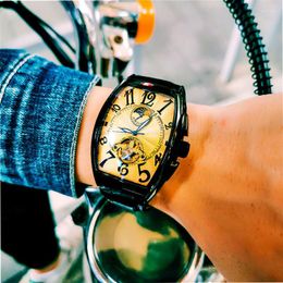 Wristwatches Men's Wristwatch Fashion Leather Mechanical Watches Men Military Waterproof Sport Montre Homme -sale Product