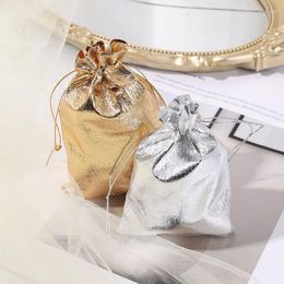 Jewellery Pouches Adjustable Packing Fabric Bag 7x9cm 9x12cm Silver/Gold Colours Drawstring Wedding Storage Simple And Fashion Gift