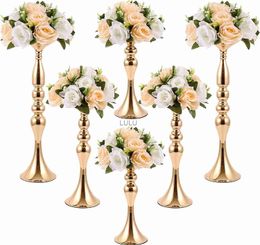 20 Pcs Gold Vases Wedding Centerpieces for Tables Versatile Metal Flower Arrangement for Wedding Party Dinner Centerpiece Decor HKD230810