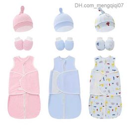 Pyjamas Baby cotton covers 0-6 months old baby sleeping bags cotton baby blankets cotton baby cotton packaging hats gloves Z230811