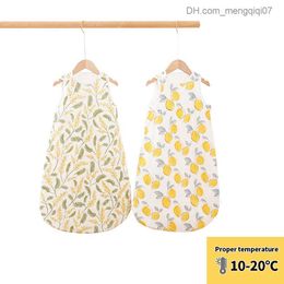 Pyjamas Happy Flute New 10-20 3 Size Ultra Soft Cotton Fabric Unisex Swaddle Zipper Tank Top Design Children's Kick Proof Baby Sleeping Bag Z230810