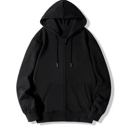 Mens Hoodies Sweatshirts Zip Up Autumn Hooded Hoodie Cardigan Solid Colour Classic Jacket Men Coat Clothing 230809