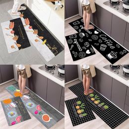 Carpets 2pcs set Cartoon Non-Slip Long Kitchen Mat Nordic Carpet Floor Area Rugs Washable Bathroom Entrance Doormat Home Decor308R