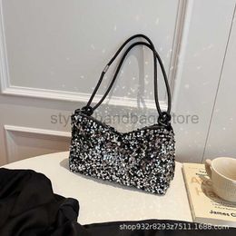 Shoulder This year's popular women's 2023 summer Korean style fashion sequin handbag single shoulder foreign dumpling underarm bagstylishhandbagsstore