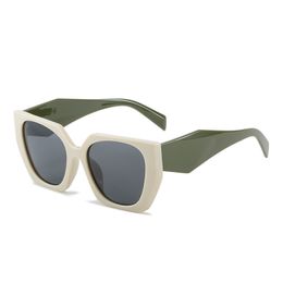 Designer Retro Vintage Polarised Square Sunglasses Eyewear Goggles for Mens Womens Luxury Sun Glasses UV400 Anti-reflection Full Frame Summer Sports Beige Grey
