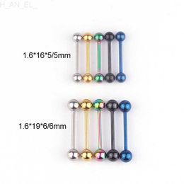 1Pcs 316L Stainless Steel Balls Industrial Straight Barbell Ear Piercing Tongue Bar Surgical Steel Eyebrow Tragus Nipple Rings L230810